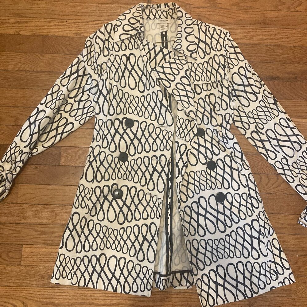 Patterned trench coat